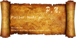 Paller Noémi névjegykártya